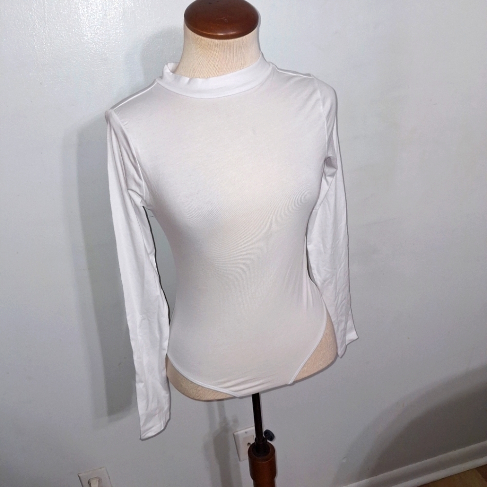 Fashion Nova/Melanie Mock Neck Bodysuit- W Sz Small - Picture 2 of 10